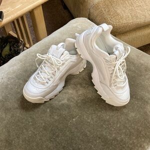 White women’s Fila sneakers